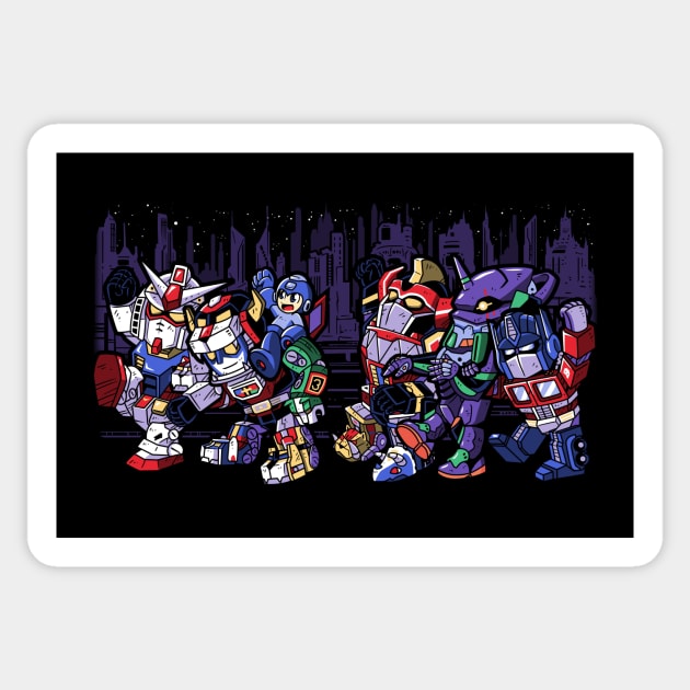 Where the Wild Mechs Are Sticker by PrimePremne